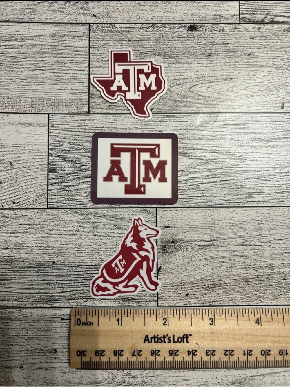 Texas A&M Maroon Logo Sticker Pack - Picture 2 of 2